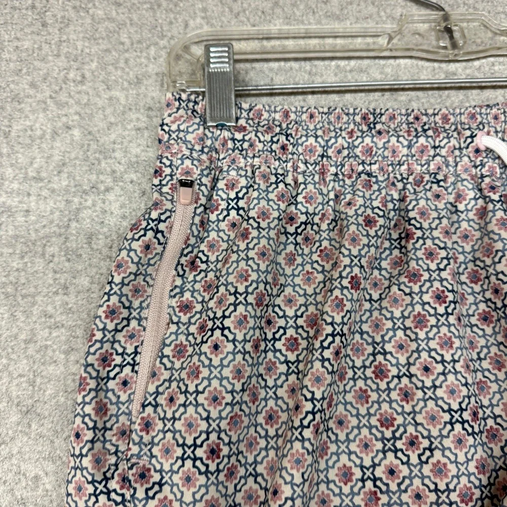 Goodfellow & Co Swim Trunks Size S Blue Pink Geometric Floral Drawstring Pockets